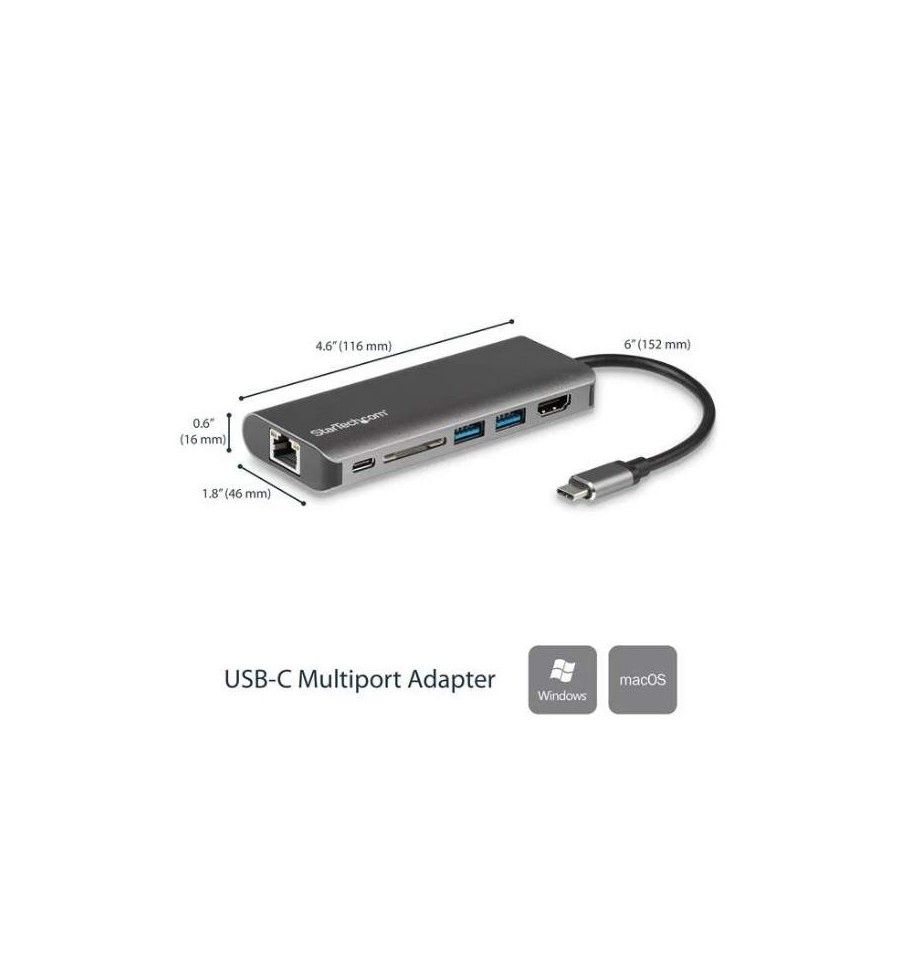 Docking Station para Portátiles USB-C - Replicador de Puertos USB Tipo C HDMI Red Ethernet Lector SD - DKT30CSDHPD Startech - 1