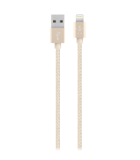 Cable De Carga Lightning USB metálico Para Iphone/Dorado/Belkin - F8J144BT04-GLD Belkin - 1