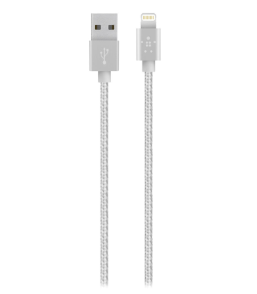 Cable De Carga Lightning USB metálico Para Iphone/Plateado/Belkin - F8J144BT04-SLV Belkin - 1