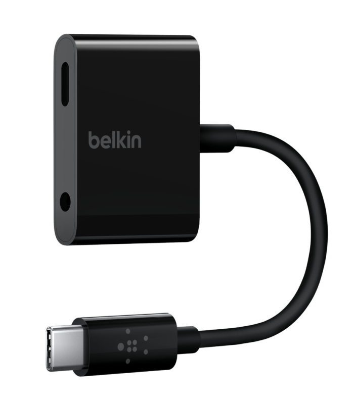 Adaptador De Audio Belkin 3,5 mm + Carga USB-C RockStar - F7U080BTBLK Belkin - 1