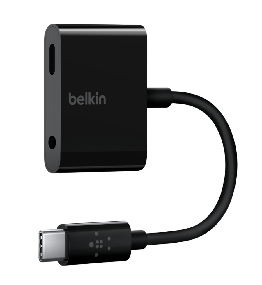 Adaptador De Audio Belkin 3,5 mm + Carga USB-C RockStar - F7U080BTBLK Belkin - 1