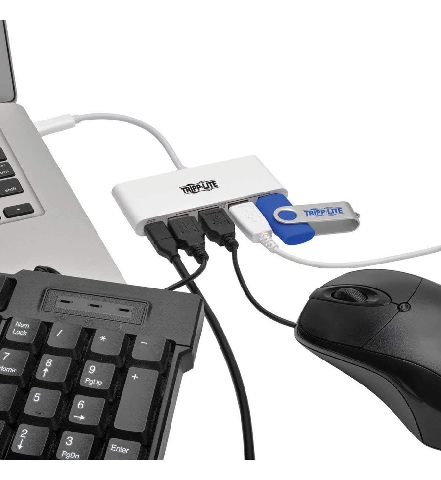 Hub Portátil USB 3.1 Gen 1 USB-C con 4 Puertos USB-A y Puerto de Carga USB-C PD - U460-004-4A Tripp lite - 2
