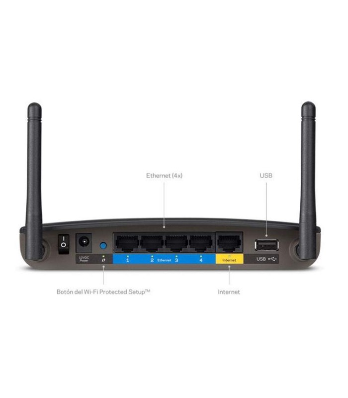 Router inalámbrico Smart Wi-Fi de doble banda AC1200 Linksys - EA6100 Linksys - 1