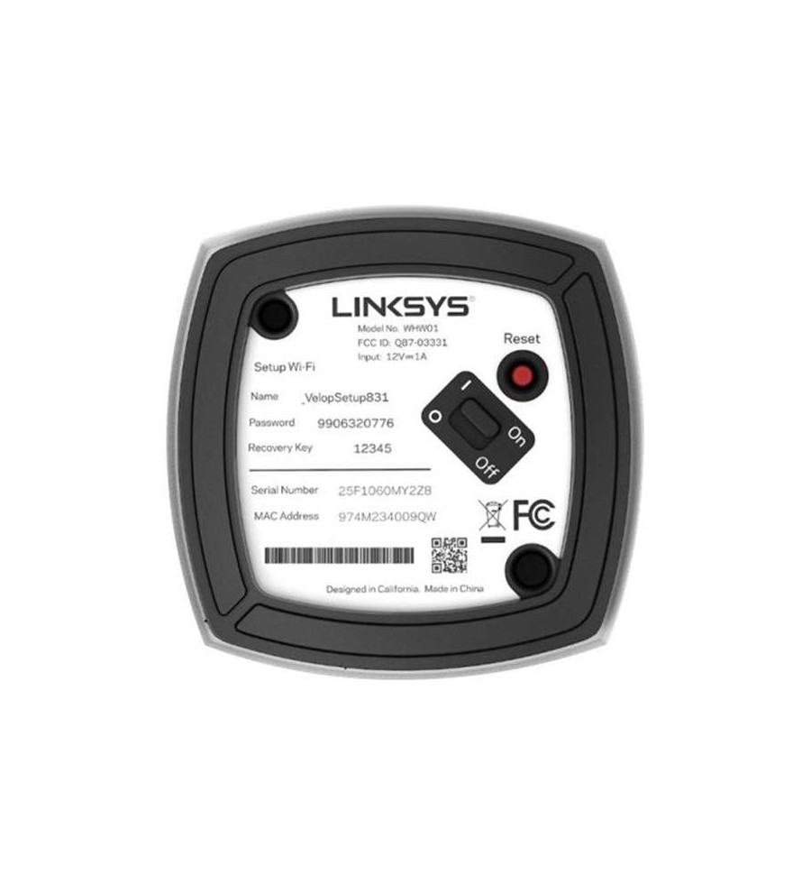 Sistema Linksys Velop WiFi Intelligent Mesh de doble banda (AC1300), paquete de 1 nodo - WHW0101 Linksys - 3
