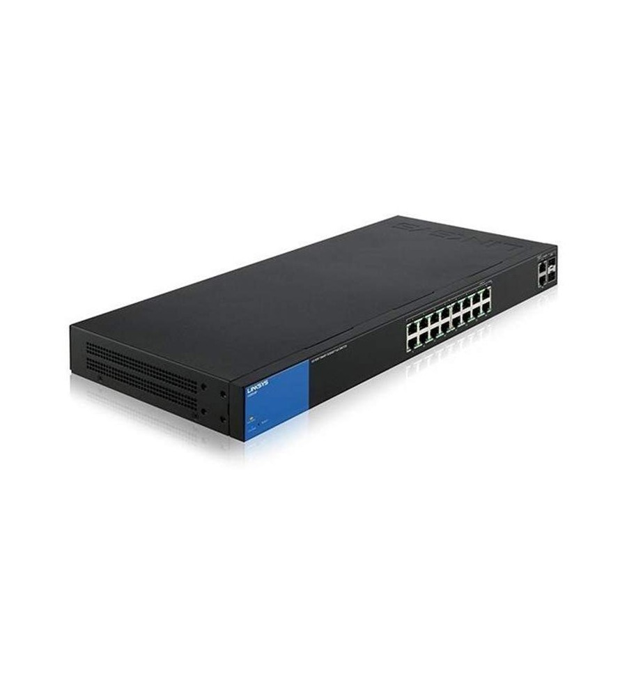 Smart switch Gigabit PoE+ (125 W) Linksys LGS318P de 16 puertos con 2 puertos Gigabit y 2 puertos SFP Linksys - 2