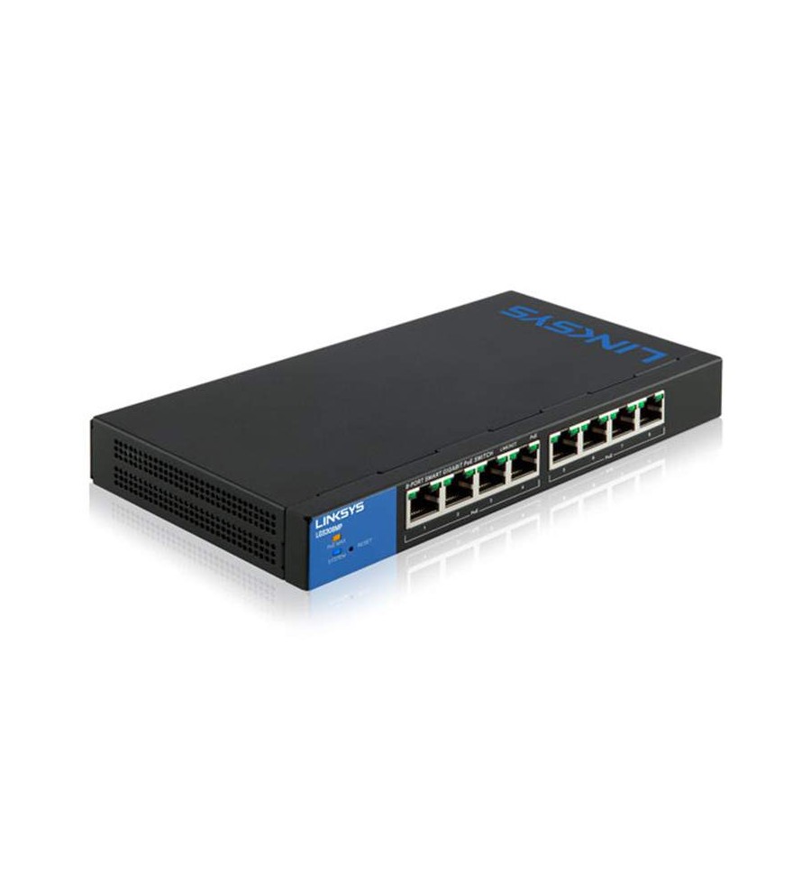 Smart switch de red Gigabit PoE+ para empresas de 8 puertos Linksys LGS308MP (130 W) Linksys - 2
