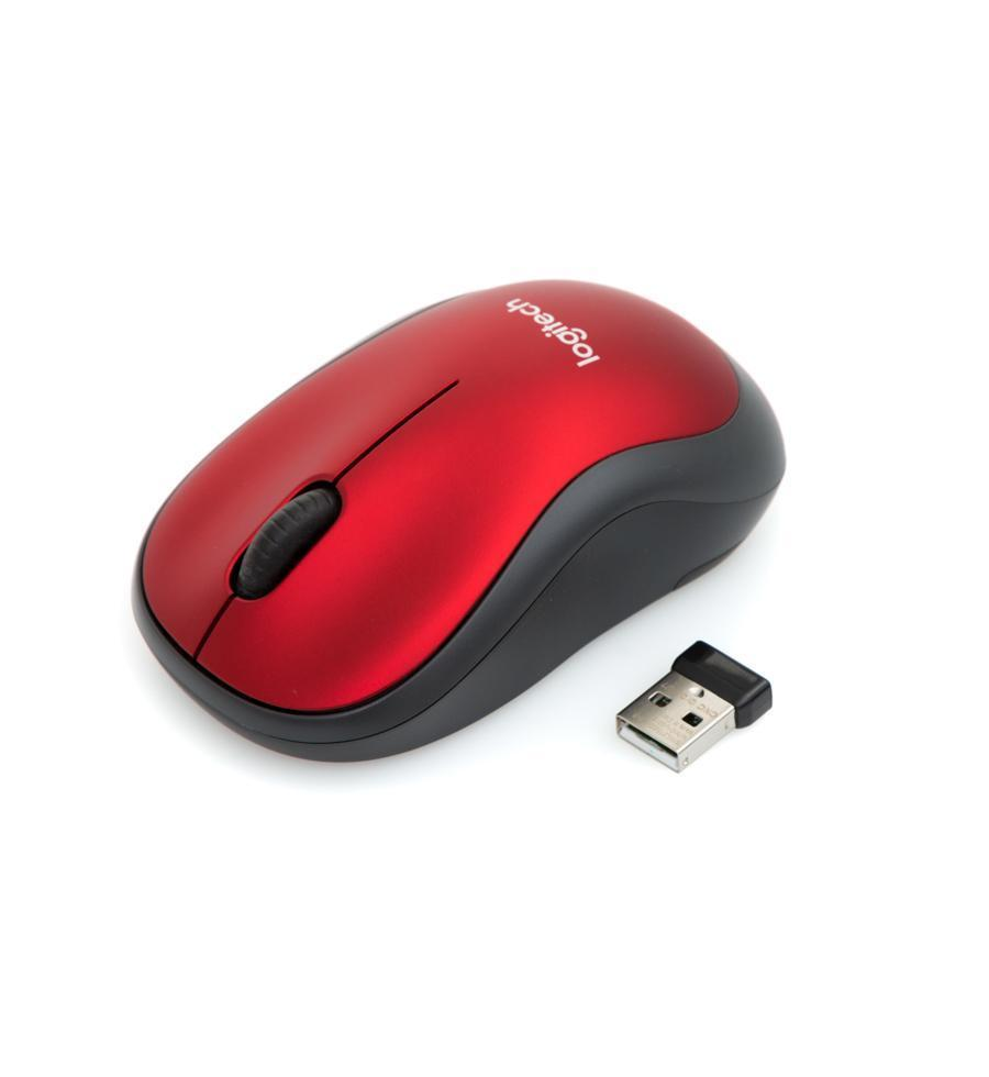 Mouse Logitech Inalámbrico Rojo M185 - 910-003635 Logitech - 2